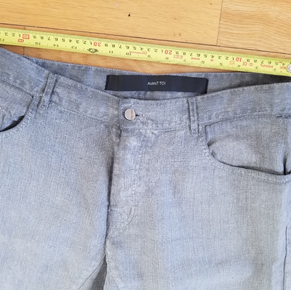 Avant Toi Grey Linen Pants - Picture 3 of 8